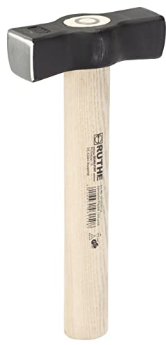 RUTHE Martillo forma española 1000 g Nr. 3010039119 | Hammer profesional | Con mango de fresno para cerrajeros y fontaneros | Forma española equilibrada | Cabeza robusta de acero | Martillos