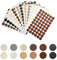 WUHEECOME 12 Farben Schraubenloch aufkleber Abdeckkappen 21MM Abdeckkappen Selbstklebend 648 Stücke Holz Schraubenabdeckung Wasserdicht Abdeckkappen Bohrlöcher Abdeckkappen für Schrauben Möbel
