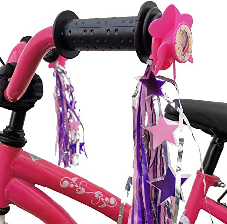 Red Loon cykeldekoration – styrefransar barncykel – streamer – serpentiner – band – tofs för handtag – tofskedja – pinne – fladdrande band
