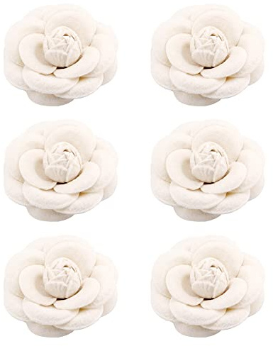 Broche de flores, 6 unidades, pinzas de flores para mujer, pinzas de flores de camelia, horquillas para el pelo, para niñas, mujeres, fiestas, playa, bodas