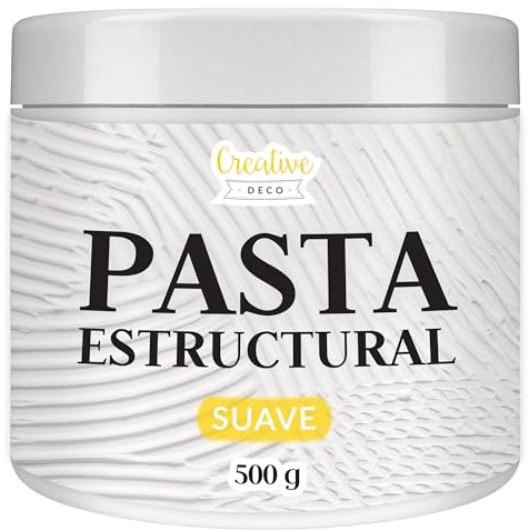 Creative Deco Pasta Estructural de Textura Suave 500g | Pasta Blanca para Proyectos Artísticos para Pintura Acrílica | Fácil de Usar con Espátula para Crear Efectos 3D, Estructuras, Texturas