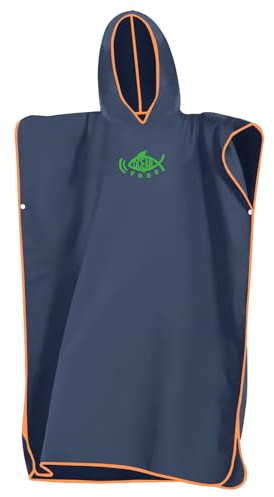QKTYB Poncho de Bain Adulte, Microfibère Poncho Plage Femme Homme, Serviette Poncho Adulte Rapid Séchage, Poncho Surf Léger avec Capuche pour Surf Piscine Taille Universelle