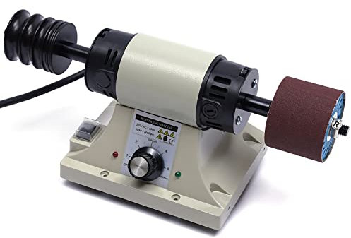 350W Leder Poliermaschine Schleifmaschine Poliergerät Burnisher 220V 0-8000RPM Einstellbar Größe 32x18x18cm für professionelles Aussehen und Zeitsparende Bearbeitung
