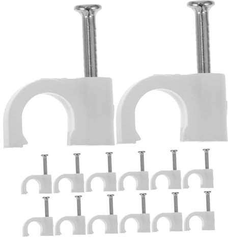 OSALADI 100 Piezas Hebilla De Fijación De Línea Clips De Cable Soporte De Hilo Clip De Sujeción Abrazaderas De Alambre Para Cables Eléctricos Grapas De Alambre Eléctrico Abrazaderas De