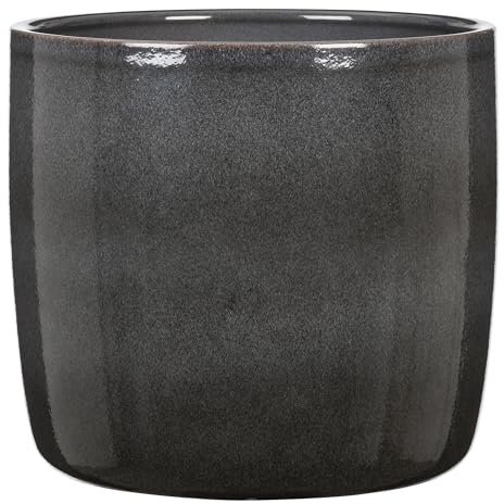 Scheurich Solido - Pot de fleurs en céramique - Gris mystique - Diamètre : 28 cm - Hauteur : 25,3 cm - Volume : 12,9 l