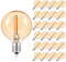 Genixgreen G40 1.5W E12 220V Lampadine LED, 2200K Bianco Caldo Vetro, Sostituiscono 7W G40 Lampadine Incandescenti per Feste Giardino Nozze Decorazione, 25pz