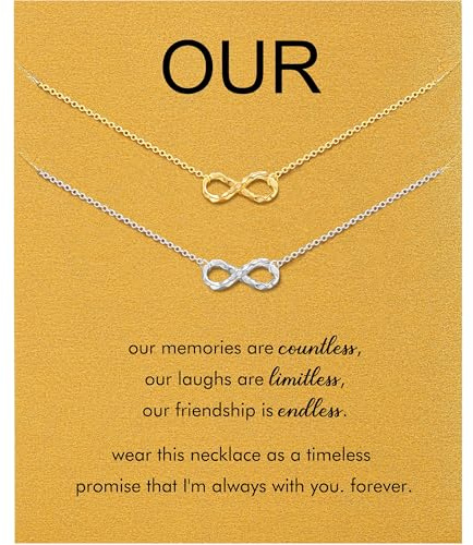 Baydurcan Infinity Necklace for Best Friend Friendship Gifts for Women BFF Necklace for 2 Best Friend Necklace Birthday Gifts