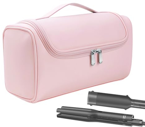 Bolsa para secador de pelo, protección contra el calor, estuche de viaje de gran capacidad, resistente bolsa de transporte para herramientas de peinado y accesorios | Solución de almacenamiento
