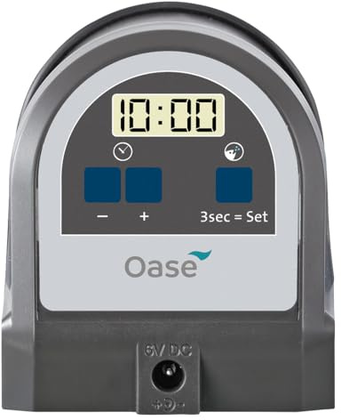 OASE 42720 FishGuard, automatischer Aquarium Futterautomat für Süß und Meerwasser, programmierbar, batteriebetrieben, 0,125 l Futterinhalt