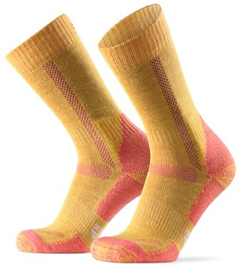 DANISH ENDURANCE Merino Wandersocken, Trekkingsocken, Unisex, Herren, Damen & Kinder, 1 oder 3 Paar, Gelb, 39–42