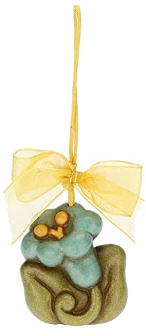 THUN Pasqua 2023, Addobbo Pasquale Campanula in Ceramica Decorata a Mano, Linea Pasqua Favolosa, 4.1x2.4x4.8 cm h