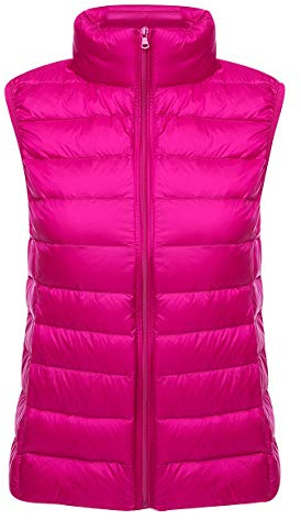 Pengniao Gilet Doudoune sans Manche Légère Femme Duvet Matelassé Veste sans Manches Femme Plume Ultra Light Manteau Doudoune Matelassée Pliable Blouson Doudounes Legeres Hiver Chaudes Grande Taille