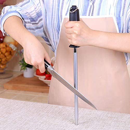 RISAM Diamant-Wetzstahl - Härte 80-90 HRC - Messerschärfer mit Diamantbeschichtung - Länge des Schleifteils 33 cm