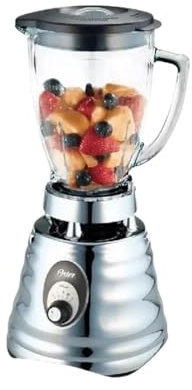 OSTER Classic batidora de vaso y licuadora para batidos 3 velocidades 600 W Vaso de vidrio de 1,25 l Cuchillas de acero inoxidable [OBL245X], 1 unidad