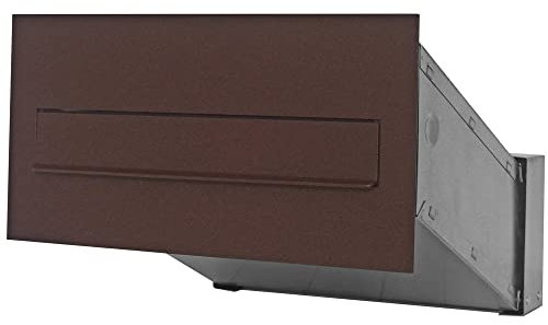 Cassetta da Incasso Passante 6PN Profondità 260-410mm Cassetta Postale da Esterno con mascherina 2 Chiavi Incluse Posta da Esterno Buca Lettere (Bronzo)