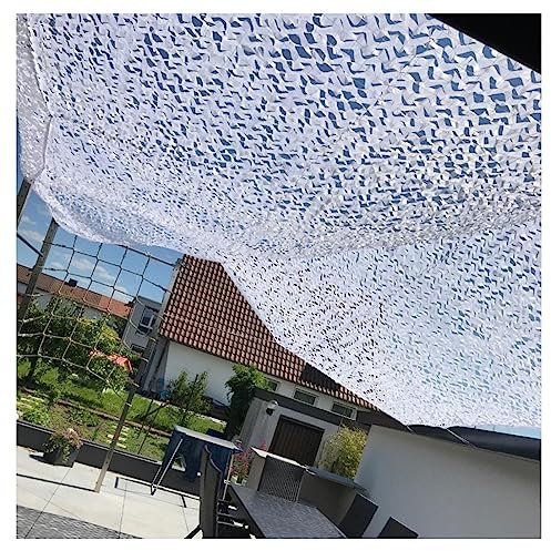 tarnnetz weiß 2x2m,2x3m, 2x4m,3x3m, 3x4m, 3x5m, 4x4m, 4x6m tarnnetz sonnenschutz camouflage netz für Militärdekoration,Jagd,Camping,Outdoor-Anti-Aging-Schatten-netzabdeckung(Size:2x3m(6.5x9.8ft))