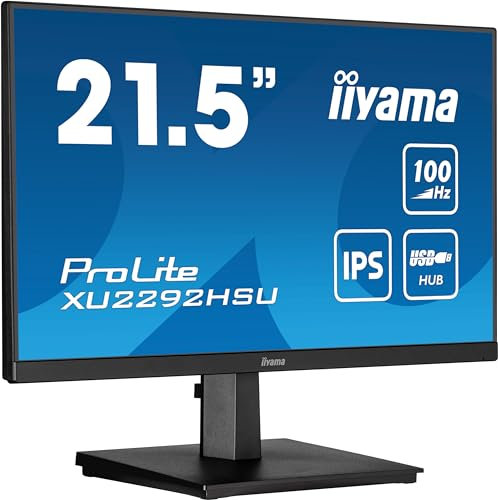 iiyama Prolite XUB2292HSU-B6 54,6 cm 21,5 monitor LED IPS Full-HD 100Hz HDMI DP USB3.2 FreeSync