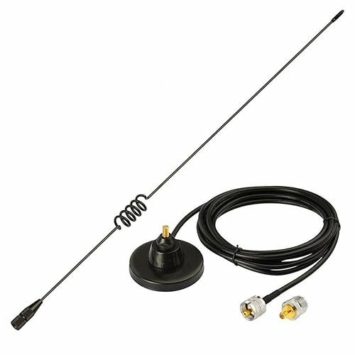 Ham Radio Vehicle Car Mobile Radio Antenna Dual Band VHF UHF 136-174MHz 400-520MHz Magnetic Base PL259 Male Antenna for BTECH ICOM Kenwood Midland Yaesu TYT AnyTone Amateur Two Way Radio