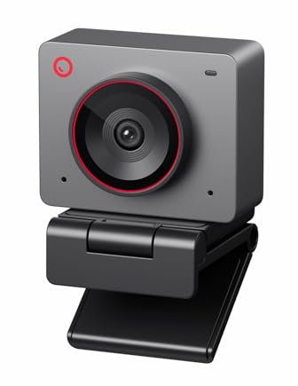OBSBOT Meet 2-4K Webcam for PC with 1/2 Sensor, AI Framing & Autofocus, Beauty Mode, Lightweight, Gesture Control, HDR, Dual Microphone, 60 FPS, Web Cam for Streaming, Meeting, Gaming. (Space Grey)