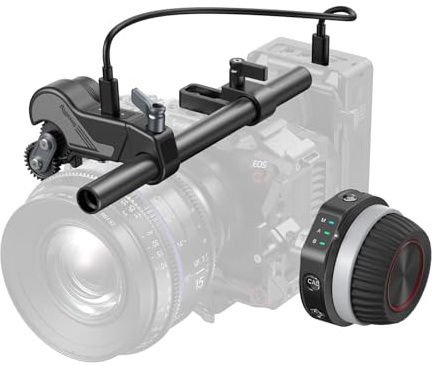 SmallRig Wireless Follow Focus Kit (Lite) med Handwheel Controller och Receiver Motor, A/B-stopp och 15 mm Rod Clamp, Bred Kompatibilitet Cinema och Zoom Lenses med High Damping - 4296B
