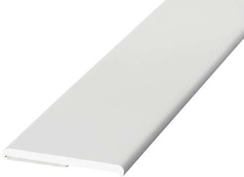 Fensterleiste Abdeckleiste Flachleiste Flachprofil Deckleiste Kunststoff selbstklebend Weiß Anthrazit Hub-Fenster (Weiß, 40 mm)