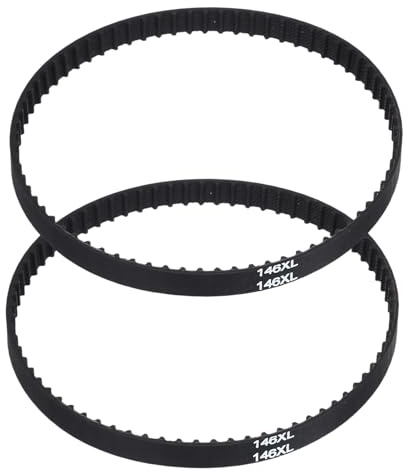 PATIKIL 2 Stück Zahnriemen 73 Zähne 10mm Breite 386mm Länge Gummiriemen Teilung Synchron Geschlossener Zahnriemen Schwarz für 3D-Drucker CNC-Maschinen Industrielle XL146