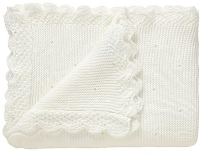 DovFanny Cellular Baby Blanket Cotton Knitted Soft Crochet Blankets for Newborn Boy Girls Toddler 100 * 80 CM White