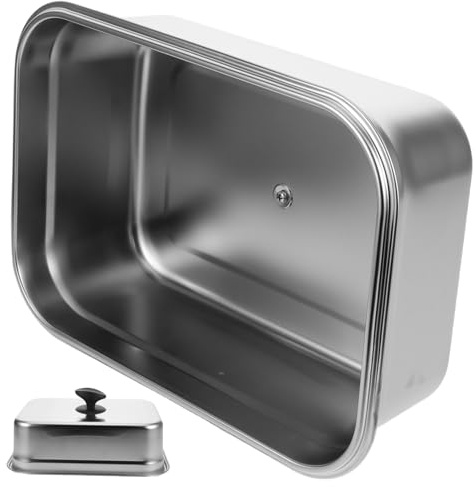 MOTHNUR Tapa De Acero Inoxidable Rectangular para Parrilla De Barbacoa y Camping Tapa para Cocinar Al Vapor y Derretir Queso Accesorios Metálicos para Plancha
