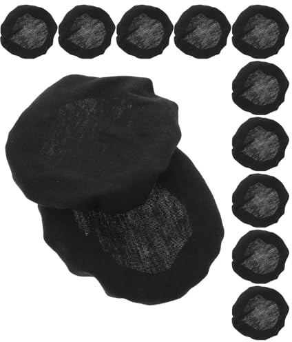 Kisangel 12 Pezzi Copricuscini Auricolari Elasticizzati Nero Riutilizzabili per Cuffie Protezione Antipolvere Facile Manutenzione per Viaggi e Uso Domestico