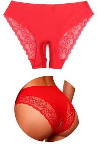 ohyeahlady String Sexy Femme Érotique Ouvert Entrejambe sans Couture | Culotte Fendue Ouverte,Grande Taille,Tanga Sans Couture,Slip Invisible Chic,Lingerie Ouverte,Sous Vetements Feminin,Tenue Hot