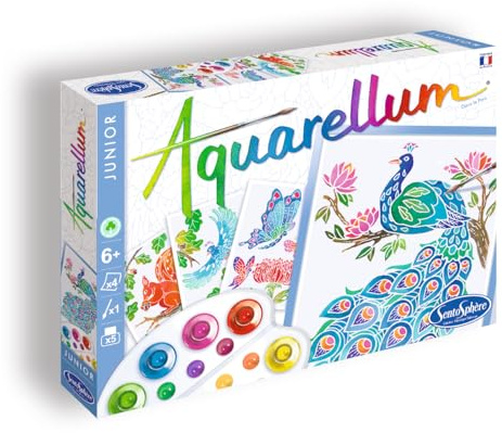 SentoSphère - AQUARELLUM JUNIOR - DANS LE PARC - Kit peinture - Peinture Aquarellable Magique - A partir de 6 ans - fabriqué en France