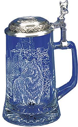 GLASS TIMBER WOLF GLASS BEER STEIN Designed by JAMES MEGER
