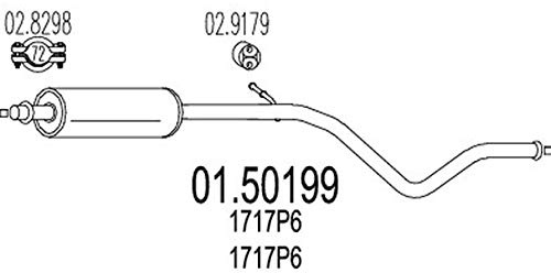 MTS Silencieux intermédiaire Silencieux Intermédiaire 01.50199