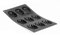 De Buyer, MOLDE SILICONA MOUL FLEX-9 MAGDALENAS-17,5X30CM-6,8X4,5X1,8CM-NEGRO-Placa negra-1966.01