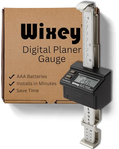 Wixey Digital Planer Gauge – Electronic Digital Readout & Thickness Measuring Tool – Accurate Calibration & Digital Dimensions – Perfect Portable Planer Accessory for Woodworking Upgrade