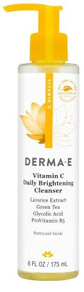 derma e Evenly Radiant Brightening Cleanser with Vitamin C, 6 oz