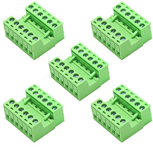 Jienk 5Set 6-Pin 300V 8A KF2EDGK 3.5mm Pitch Screw Terminal Connector