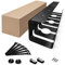 Oududianzi 1 Stück Kabelkanal Schreibtisch Schwarz, Kabelführung Schreibtisch, Kabelmanagement Schreibtisch, Kabelwanne Schreibtisch, Cable Management Under Desk - 43x10x10cm