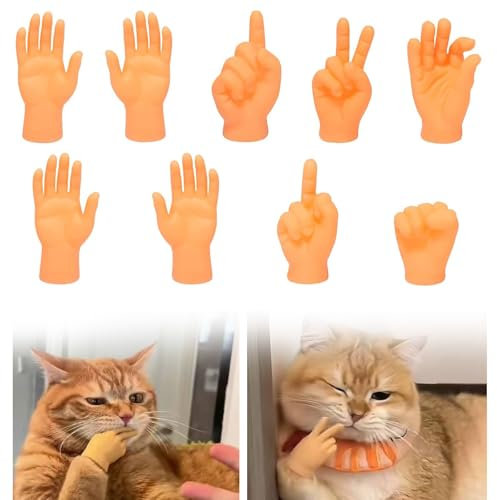 Gummi Fingerpuppen Lustig,Mini Finger Hände Set,Mini Fingerpuppen,Kleine Hände Fingerpuppen,Finger Klein für Familie Freund Spiele Ostern,Halloween Party(9 Stück)