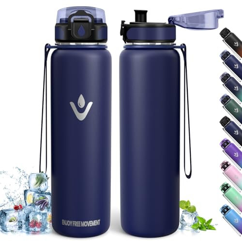 Termisk flaska, 500 ml, BPA-fri, termisk flaska, isolerad med dubbelvägg, barn, vattenflaska, 18/8 rostfritt stål, vattenflaska i rostfritt stål för sport, skola, kontor