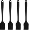 4 Stück Backpinsel,Backpinsel Silikon,Silikonpinsel,Brush Klein Küchenpinsel Lebensmittel BBQ,Pastry Baking,Eierpinsel Schwarz für Grillbürste,Gummispachtel Hitzebeständig Spülmaschinenfest