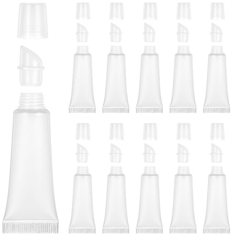 10 st mini tomma läpprör, 10 ml, 10 ml, genomskinliga, påfyllningsbara minibehållare, kosmetika för resetoalettartiklar, läppbalsam