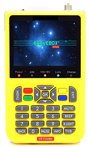 Satellite Signal Finder, V8 Finder Satellite Finder TV Antenna Outdoor Signal Detector DVB-S2 Receiver Digital Signal Meter Adjust Sat Dish,for Setting Satellite Dish