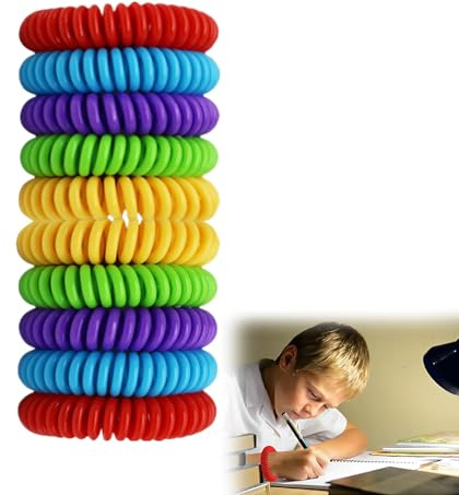 Braccialetti Antizanzare Repellenti, Braccialetto Antizanzare, 10 Pezzi Braccialetti Repellenti per Zanzare, Braccialetto Repellente Antizanzare, per Bambini, Adulti, Uomini e Donne Interno ed Esterno