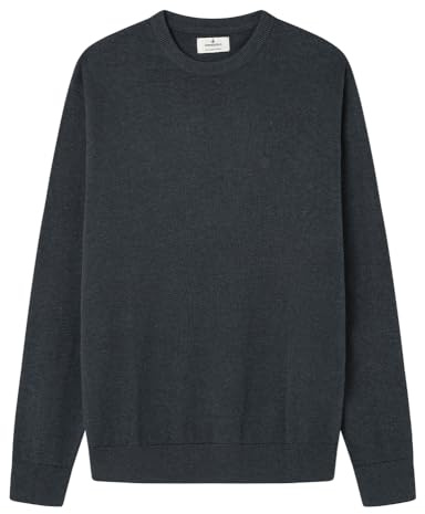 Springfield Jersey Básico Gg12 Cuello Redondo con Bordado De Árbol, Azul, L