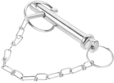 CLISPEED Pin di Sicurezza per Rimorchio con Catena Blocco Molla in Metallo Resistente alle Intemperie Accessorio per Fissaggio Assale Pesante Adatto a Carrelli e Rimorchi Pesanti