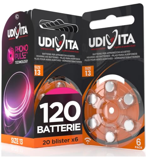 120 Pilas para Audífonos Tamaño 13 Naranjas PR48 VARTA Zinc Aire Tensión Estable Larga Duración a Prueba de Fugas Compatibles con Todos los Dispositivos Made in Germany - 20 Blister de 6 Pilas