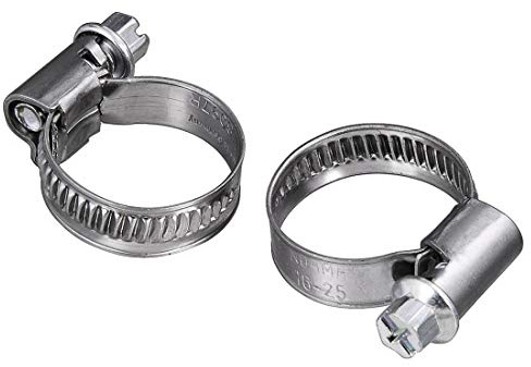 Xavax 2er Set Schlauchschellen mit Schneckenantrieb, Spannbereich 20 - 32 mm, Bandbreite 9 mm