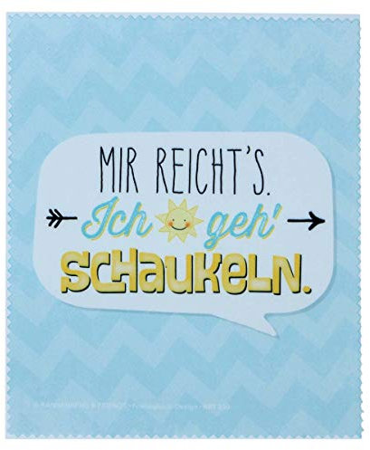 Rannenberg BrillenputztuchMir reicht?s ich geh Schaukeln Brille Putztuch Mikrofasertuch Design Sonnenbrille