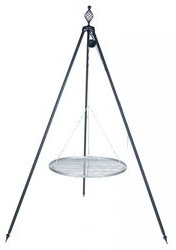 Dreibeingrill OSKAR Höhe 210cm incl. Kette und Rost aus Edelstahl 80cm